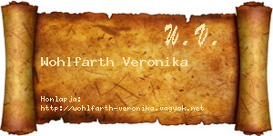 Wohlfarth Veronika névjegykártya